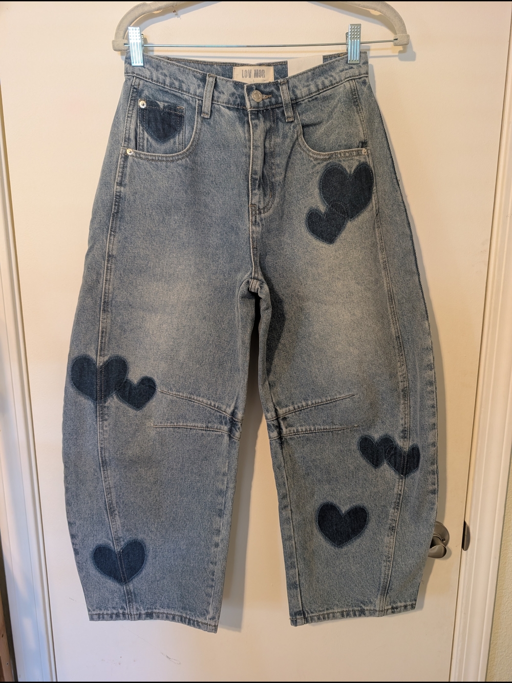 Blue Heart Barrel Jeans